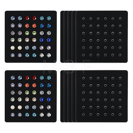 Acrylic Stud Earring Organizer Display Cards CDIS-WH0020-40A-02-1