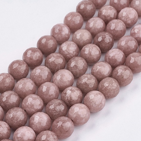 Natural White Jade Bead Strands X-G-R166-10mm-16-1