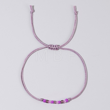 Adjustable Glass Seed Beaded Friendship Braided Bracelets for Daily Wear and Gifts BE2039-7-1