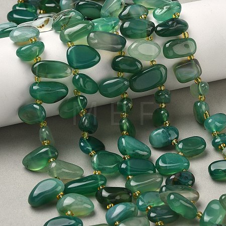 Natural Agate Beads Strands G-P604-A15-01-1