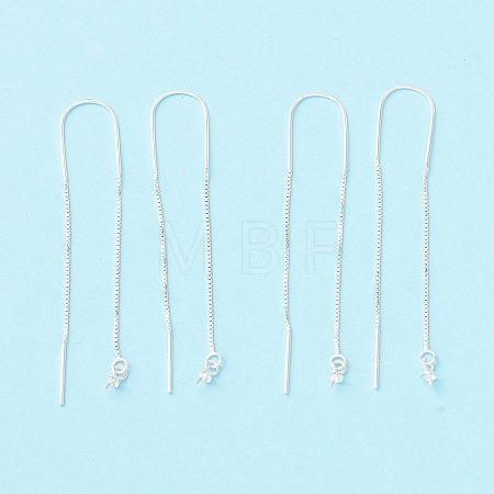925 Sterling Silver Ear Thread with Peg Bails STER-P047-12S-1
