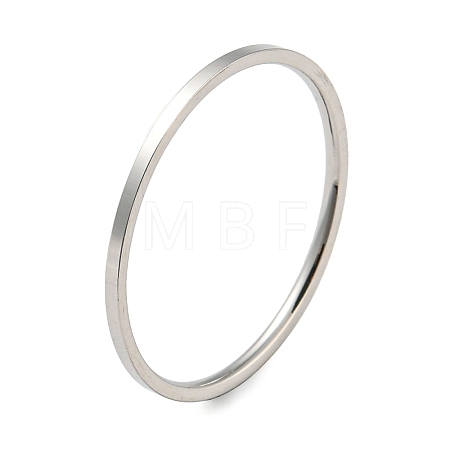 Non-Tarnish 304 Stainless Steel Simple Plain Band Finger Ring for Women Men High Polished RJEW-F152-05P-B-1