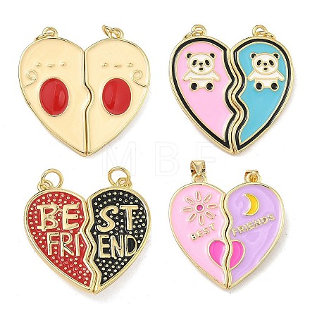 Brass Enamel Pendants KK-A293-02G-1