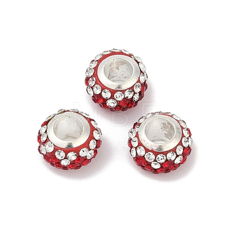Alloy Rhinestone Clay Pave Beads ALRI-D300-02S-01-1