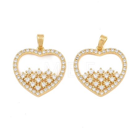 Brass Micro Pave Cubic Zirconia Pendants KK-I475-05G-01-1
