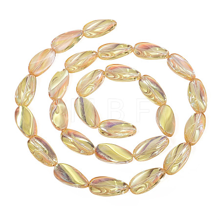 1Strand Electroplate Transparent Glass Beads Strands EGLA-TADJ0001-20C-1