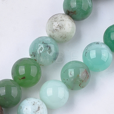 Natural Chrysoprase Beads Strands G-S333-12mm-037-1