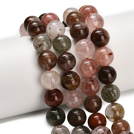 Natural Multi-Color Rutilated Quartz Beads Strands G-G300-A03-10mm-1