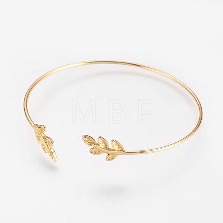 Brass Cuff Bangle BJEW-P168-F08-1