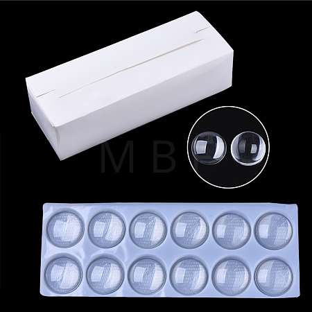 Transparent Glass Cabochons GGLA-R026-50mm-B-1