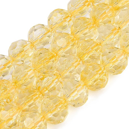 Crackle Transparent Glass Beads Strands GLAA-N068-06A-06-1
