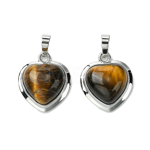 Natural Tiger Eye Pendants G-C114-03P-22-1