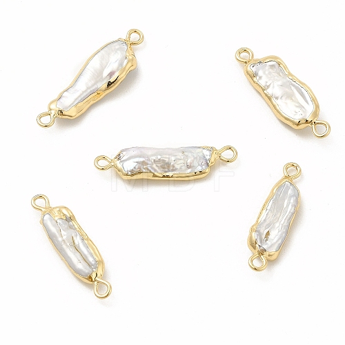 Baroque Natural Keshi Pearl Connector Charms PEAR-P004-04KCG-1