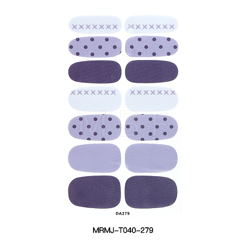 Polka Dot Style Full Cover Nail Wraps Stickers MRMJ-T040-279-1