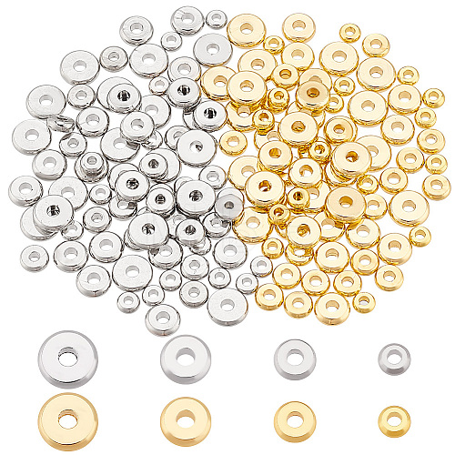   160Pcs 8 Styles Brass Spacer Beads KK-PH0006-73-1