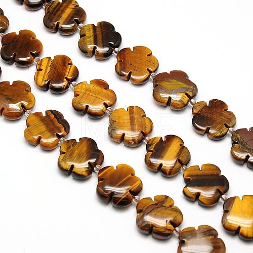 Natural Tiger Eye Flower Beads Strands G-L241A-04A-1