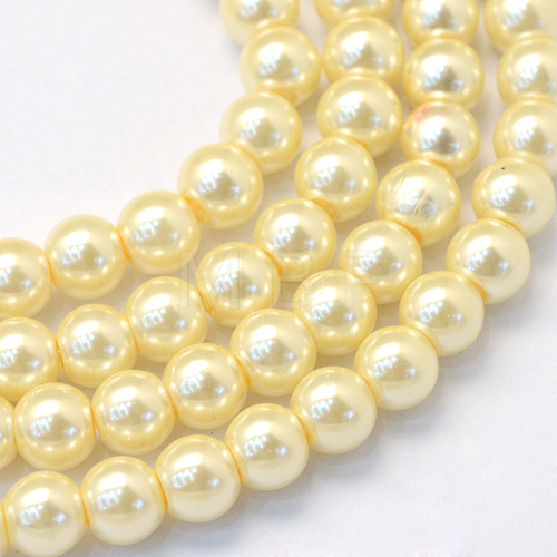 Baking Painted Glass Pearl Bead Strands HY-Q003-3mm-21-1