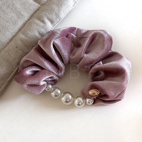 Velvet with Plastic Pearl Hair Accessories PW-WG792E4-04-1