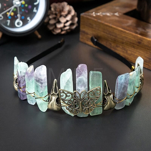 Natural Fluorite Headband PW-WGEF7A0-06-1