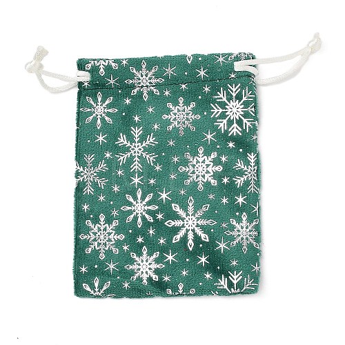 Silver Stamping Christmas Velvet Storage Bags ABAG-Q053-01B-01F-1