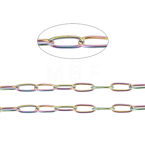 Ion Plating(IP) 304 Stainless Steel Paperclip Chains CHS-F010-01H-MC-1