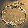 925 Sterling Silver Enamel Blue Horse Eye Link Bracelets for Women Men VX0917-4