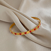 304 Stainless Steel Enamel Red Heart Open Cuff Bangles for Women JS6918-8