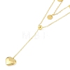 Ion Plating(IP) 304 Stainless Steel Double Layer Heart Pendant Necklaces for Women NJEW-K276-11G-1