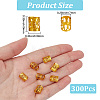 300Pcs Aluminum Dreadlocks Beads Hair Decoration ALUM-PA0001-01G-2