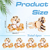 6Pcs Zinc Alloy & Rhinestone Cufflinks BUTT-ME0001-40-2