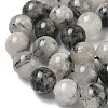 Natural Tourmalinated Quartz Beads Strands G-F818-A09-16mm-4