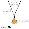 304 Stainless Steel Geometric Pendant Black Cord Necklaces FS-WG6204F-04-1