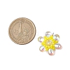 Beaded Flower Charms PALLOY-MZ00438-01-2