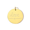 304 Stainless Steel Pendants STAS-OY010-69G-1