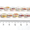 Electroplate Transparent Glass Beads Strands EGLA-M032-02A-HR02-3