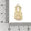 Brass Micro Pave Clear Cubic Zirconia Pendants KK-A302-11G-3