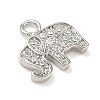 Brass Micro Pave Clear Cubic Zirconia Charms KK-H528-08P-2