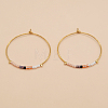 Glass Seed Beaded Hoop Earrings XS8443-5-1