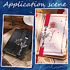 2Pcs 2 Styles Natural Red Jasper with Natural Black Silk Stone Bead Elastic Bookmark AJEW-BM0001-53-5