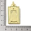 Brass Micro Pave Cubic Zirconia Pendants with Enamel KK-H458-03G-20-3