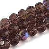 Electroplate Transparent Glass Beads Strands EGLA-A035-T10mm-L13-1