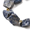 Raw Rough Natural Blue Spot Jasper Beads Strands G-Z087-B01-4