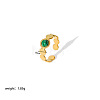 Round Synthetic Malachite Ring VE0486-2-2