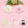 4pcs 2 colors Detachable Artificial Rose Organza Shoe Decoration AJEW-CP0001-82-4