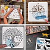 Plastic Drawing Painting Stencils Templates DIY-WH0396-178-4