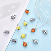 100Pcs 4 Styles Acrylic Round Ball Connector Charms FIND-CA0006-45-4