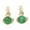 Alloy Rhinestone Pendants FIND-D044-22G-2