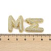 Brass Micro Pave Clear Cubic Zirconia Pendants KK-Z041-01G-M-3