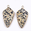 Natural Dalmatian Jasper Pendants G-T112-25B-2