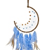 Iron Woven Web/Net with Feather Pendant Decorations AJEW-B017-11-3